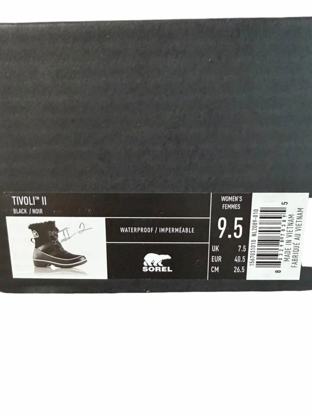 NEW Sorel Tivoli II Boots Black Size 9.5